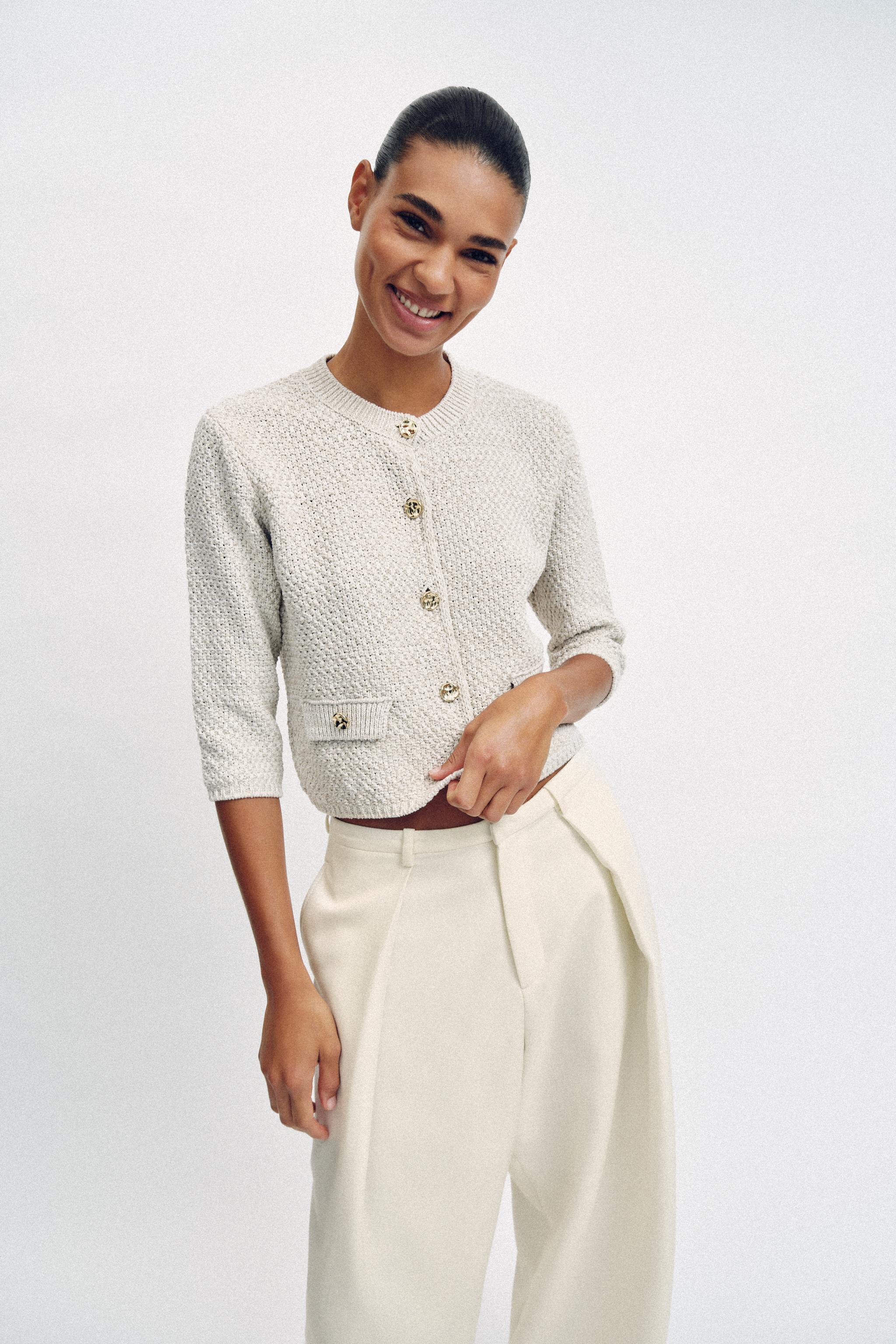 FRENCH SLEEVE CARDIGAN
